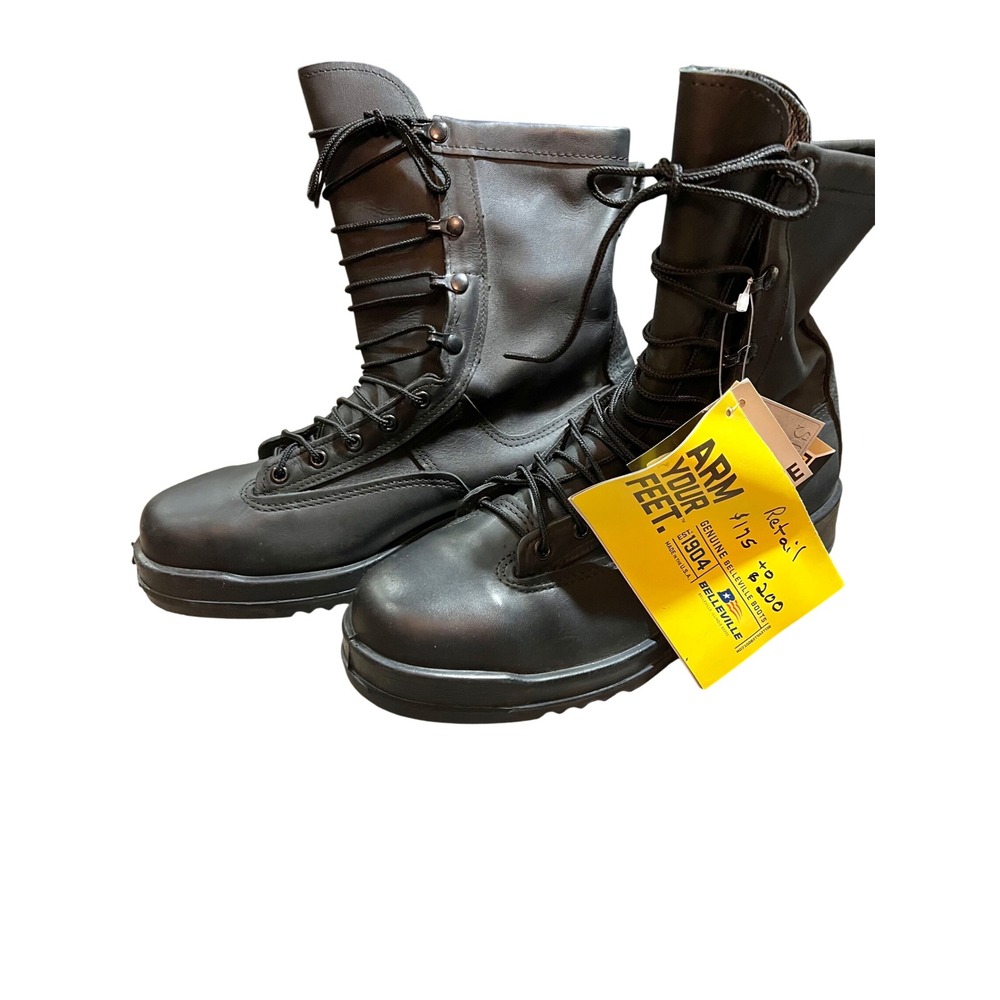 Belleville 800 ST Mens 10.5 R Black Gore-Tex Steel Toe Flight Deck Combat Boots